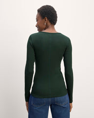 The Luxe Rib Long-Sleeve Crew | Scarab