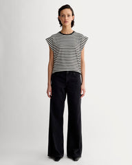 The Muscle Tee in Essential Cotton | Bone / Black