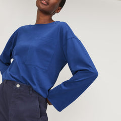 The Premium Weight Oversized Pocket Tee | Mazarine Blue