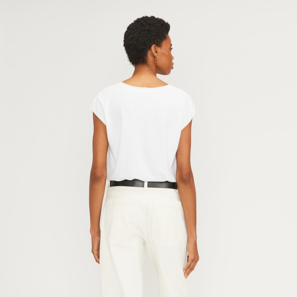 The Hemp Scoop-Neck Muscle Tee | White