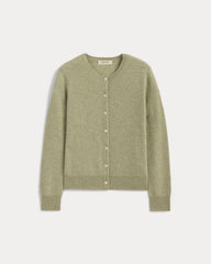 The Classic Cardigan in Cashmere | Light Heathered Moss
