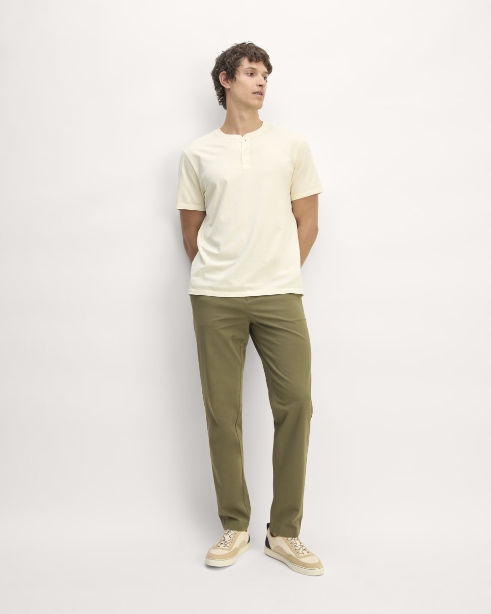The Essential Organic Garment-Dyed Henley | Parchment