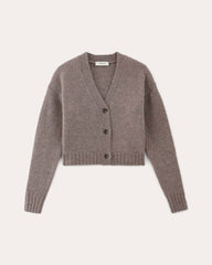 The Boxy Cardigan in Alpaca | Taupe Melange