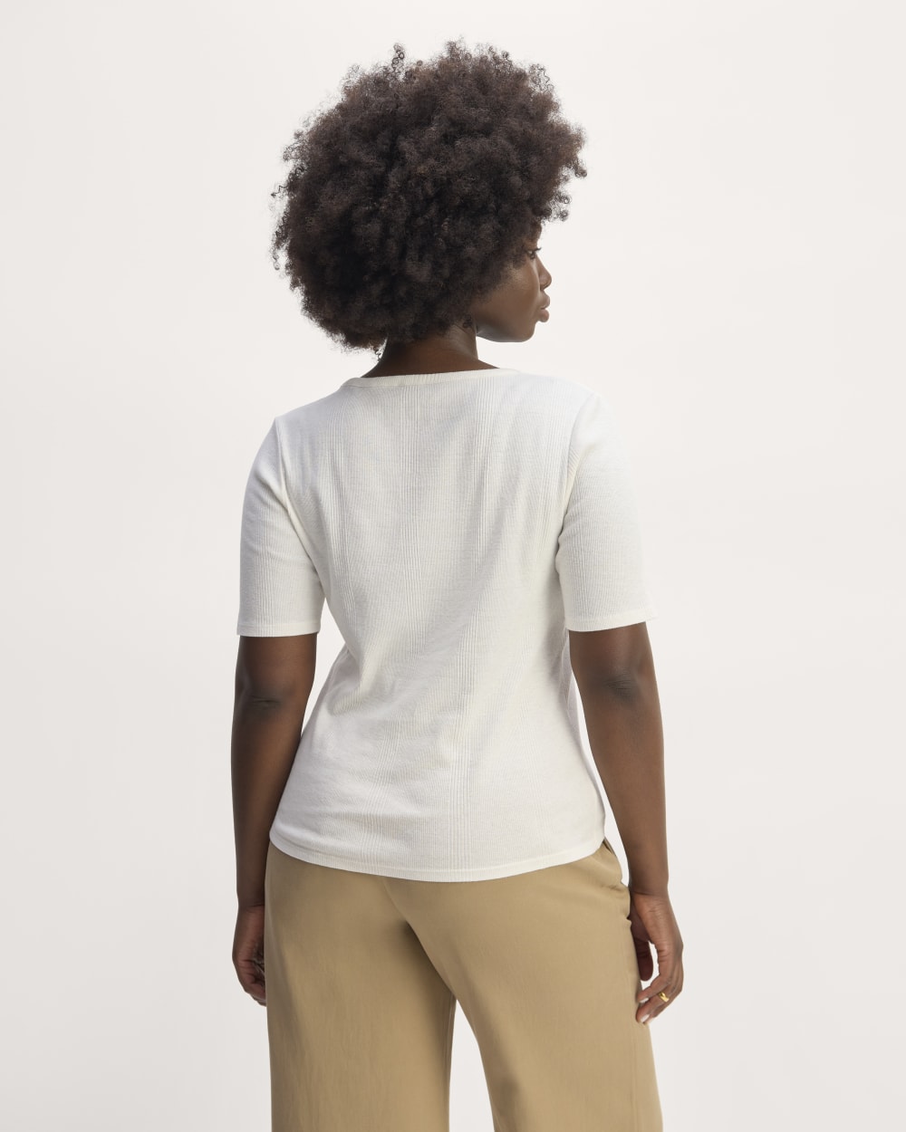 The Vintage Rib Scoop-Neck Top | Bone
