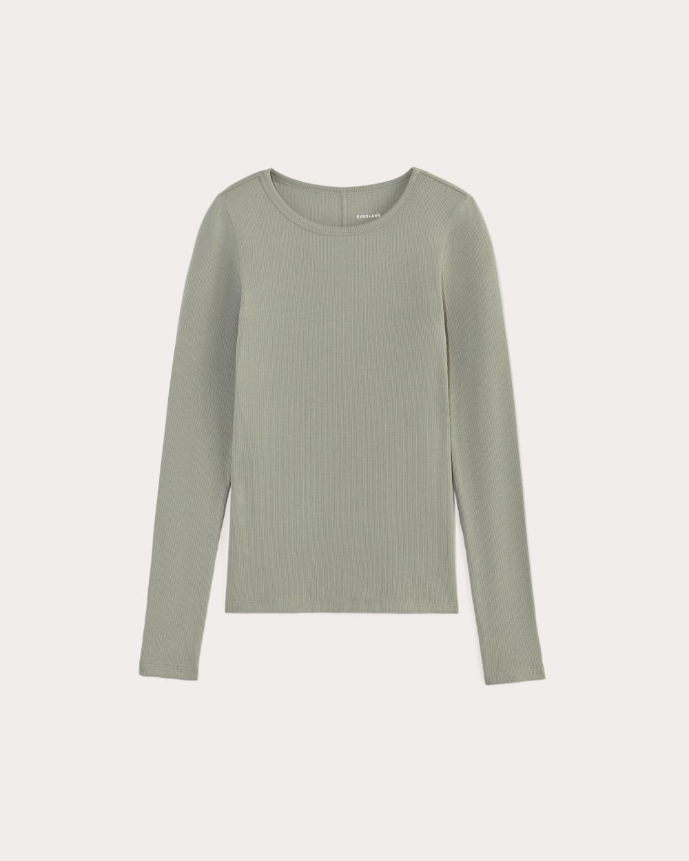 The Luxe Rib Long-Sleeve Crew | Sage Green
