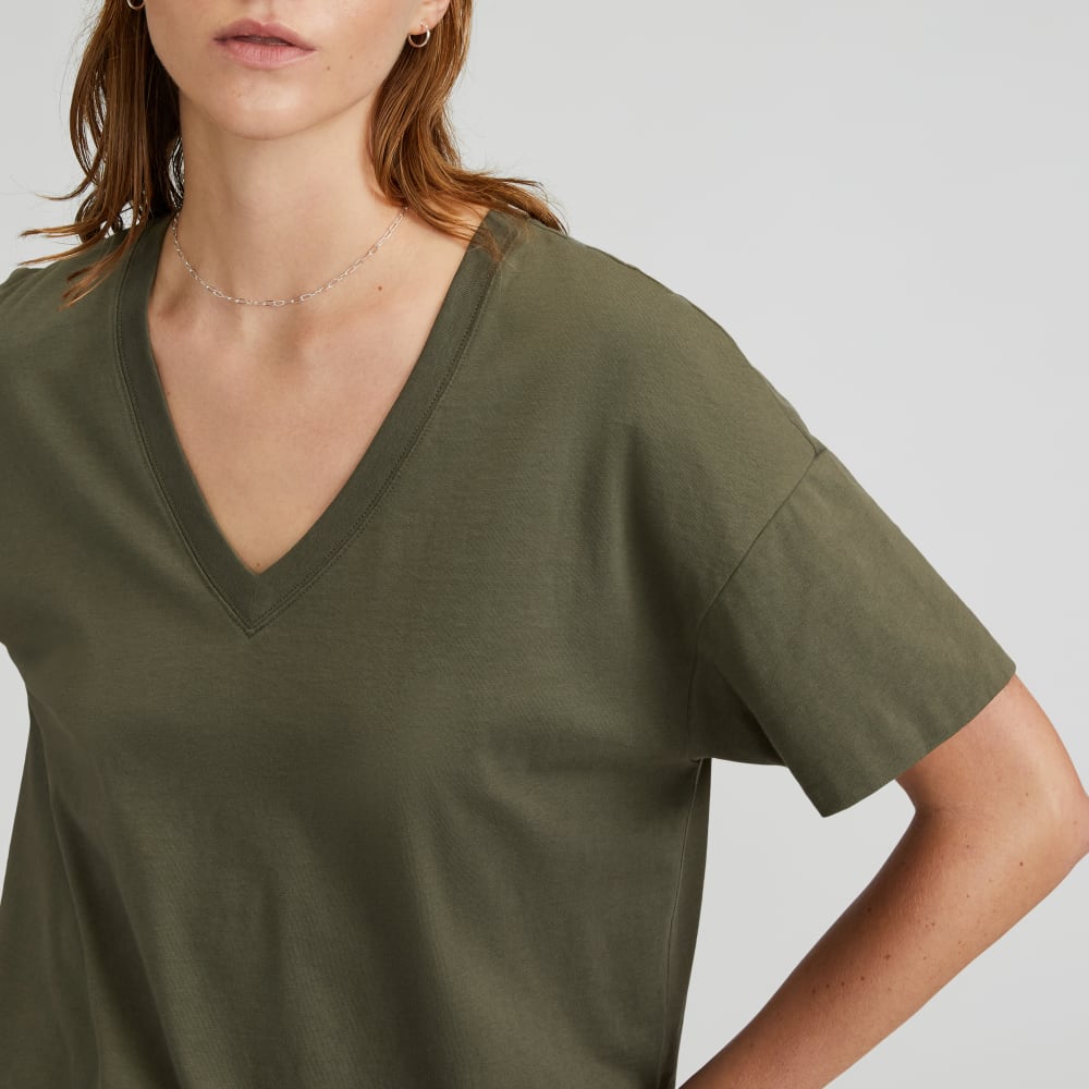 The Organic Cotton Slouchy V-Neck | Kalamata