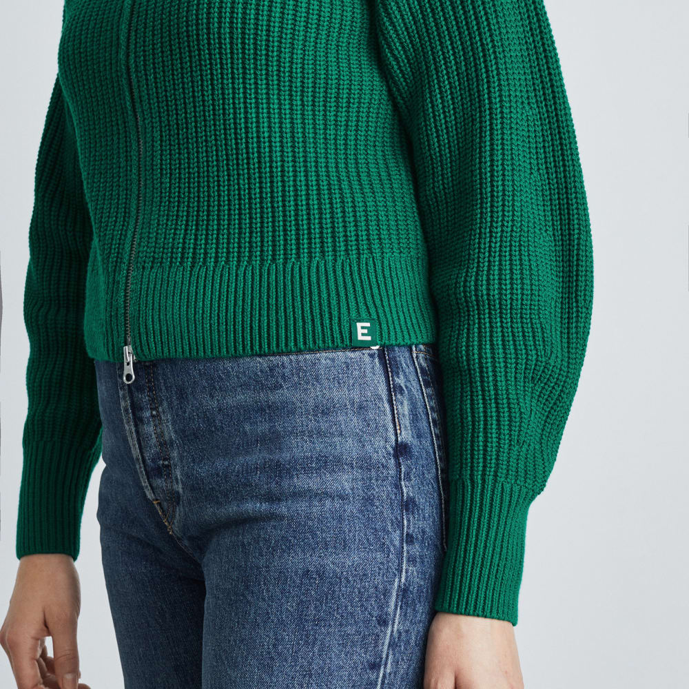 The Chunky Cardigan | Ultramarine Green