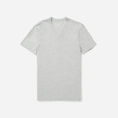The Organic Cotton V-Neck Tee |  Heathered Grey
