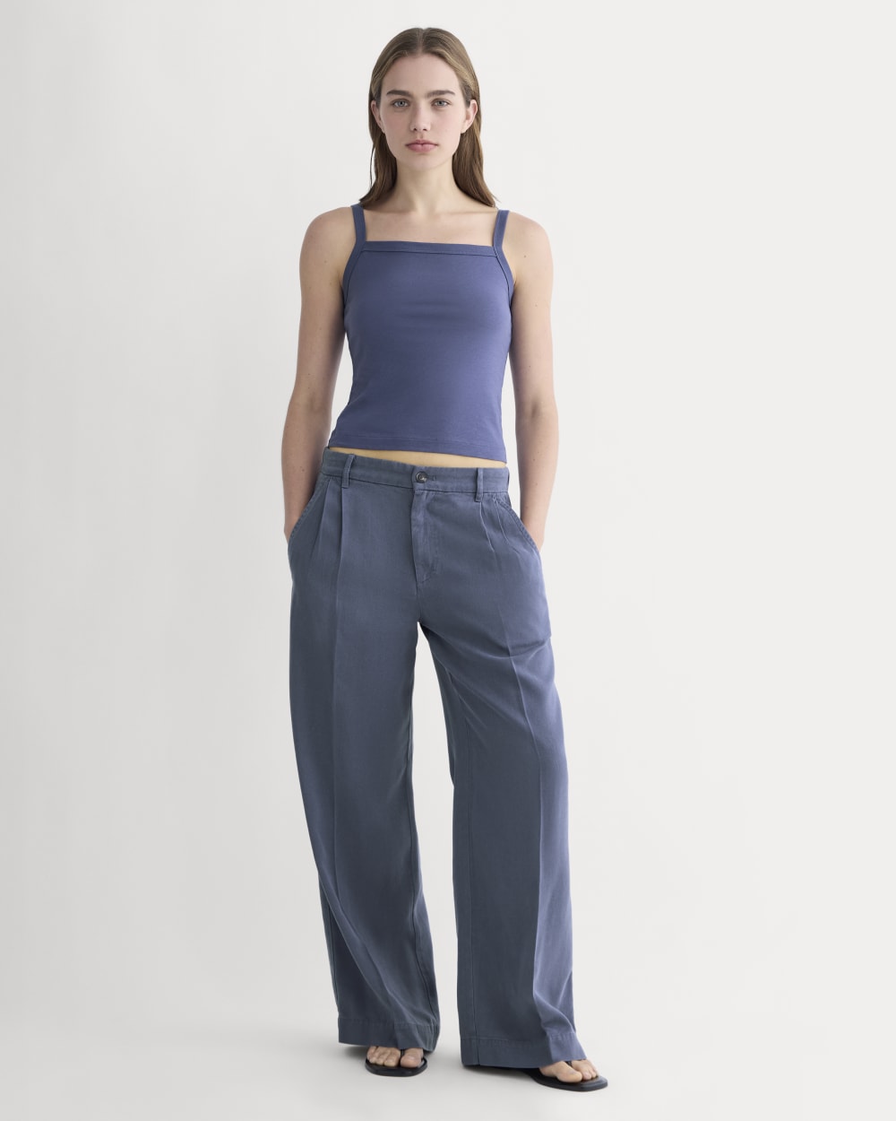 The Essential Square-Neck Tank | Deep Cobalt