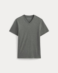 The Essential Organic V-Neck Tee | Heathered Charcoal