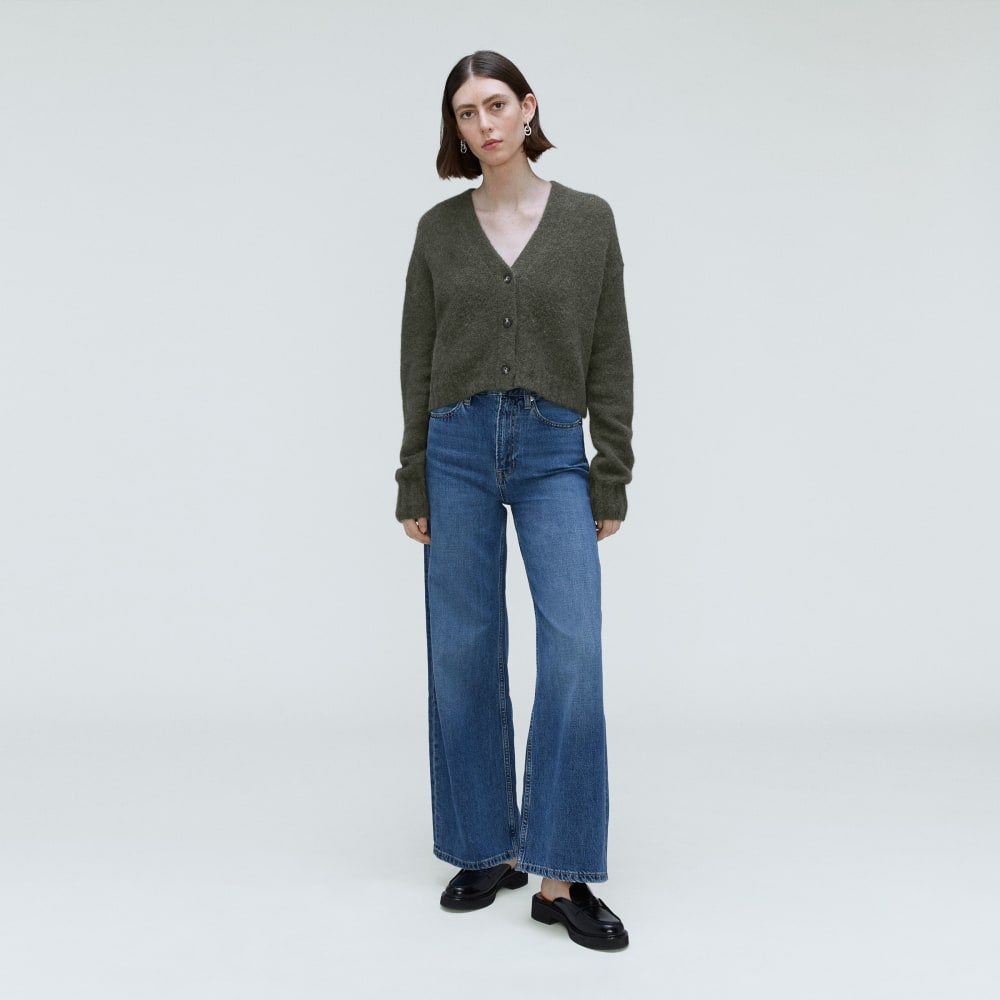 The Alpaca V-Neck Cropped Cardigan | Kambaba