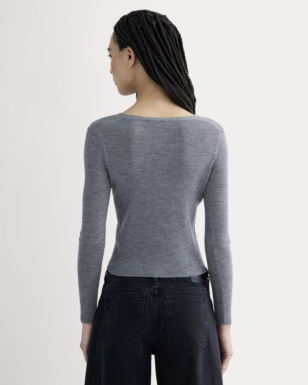 The Cardigan in Ultrasoft Merino | Heather Mid Grey