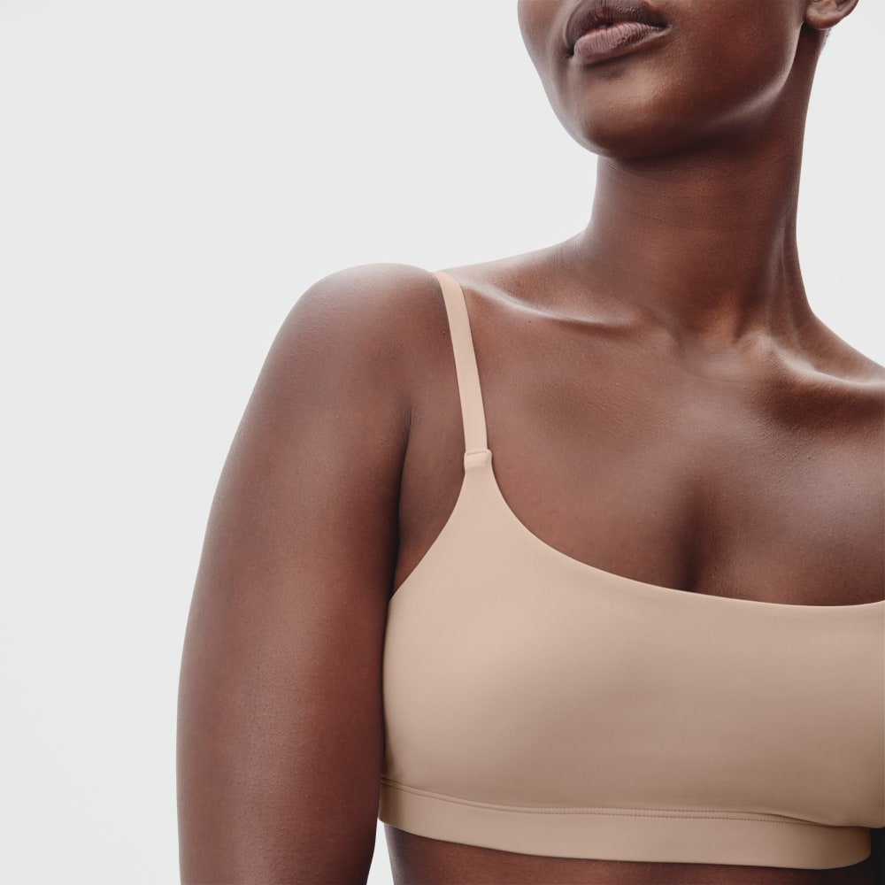 The Invisible Square-Neck Bralette | Light Tan