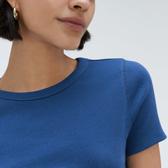 The '90s Rib Tee | Deep Blue