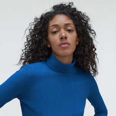 The Organic Cotton Turtleneck | Lapis Blue