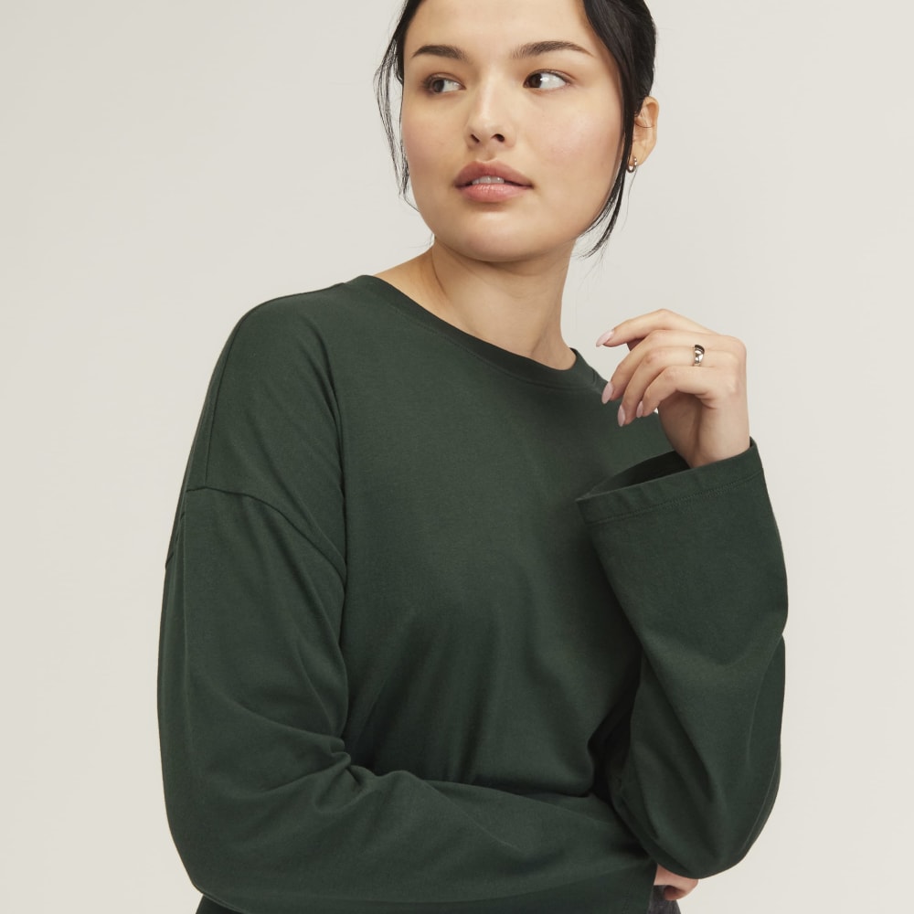 The Organic Cotton Relaxed Long Sleeve Tee | Scarab
