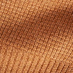 The Felted Merino Waffle-Knit Scarf | Deep Camel