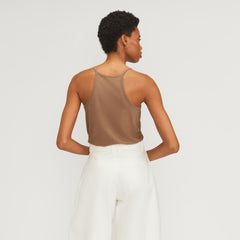 The Hemp Cutaway Tank | Carob Brown