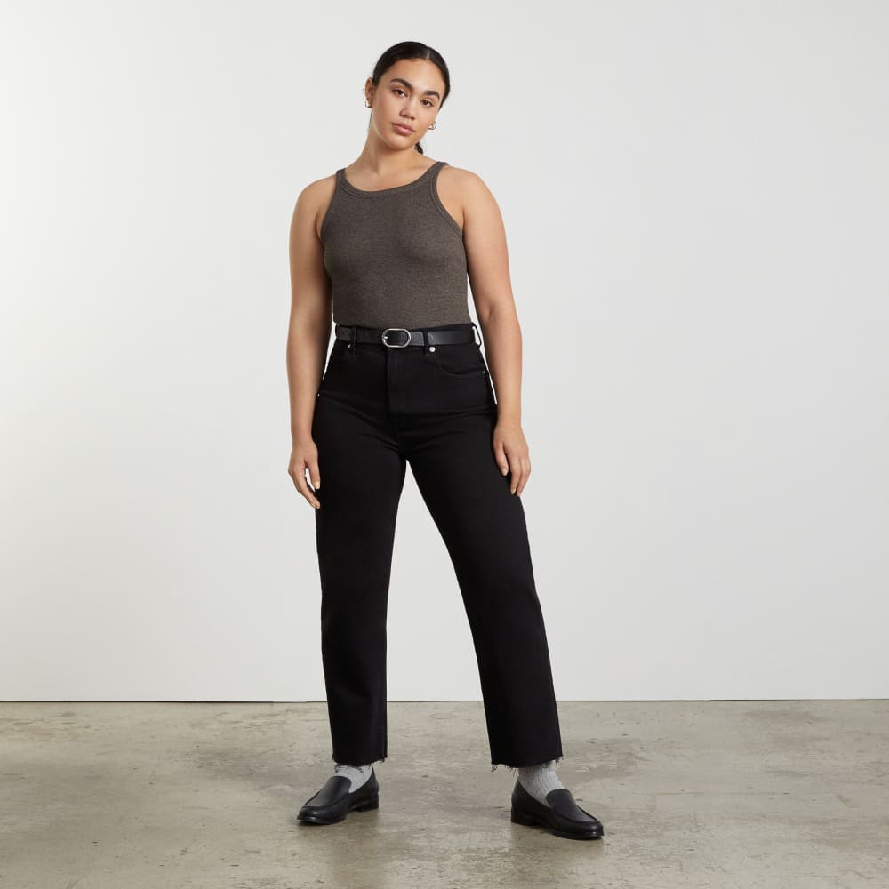 The Pima Micro-Rib Short Tank | Heathered Fatigue