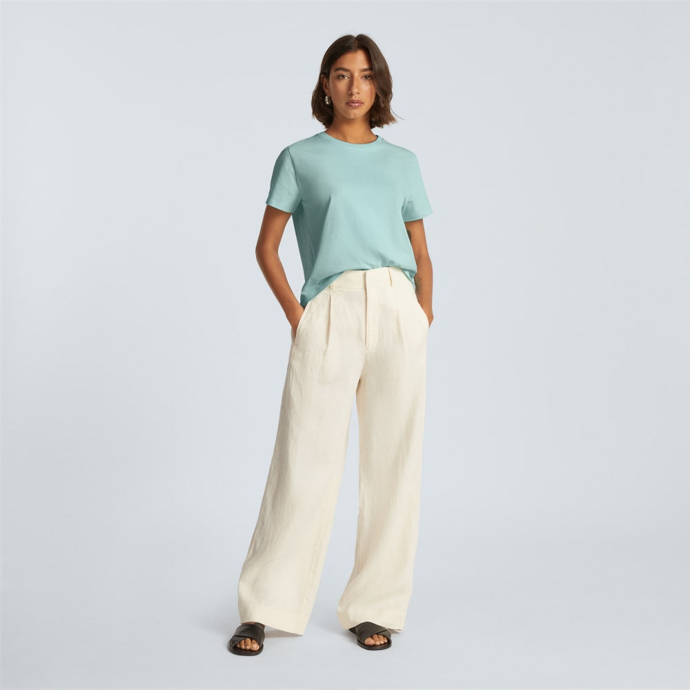 The Box-Cut Tee in Essential Cotton | Ice Blue | No Pocket