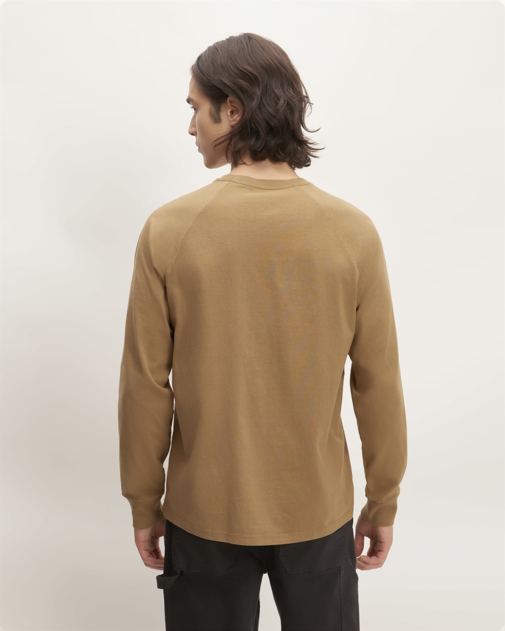 The Premium-Weight Long-Sleeve Crew | Uniform | Toasted Coconut