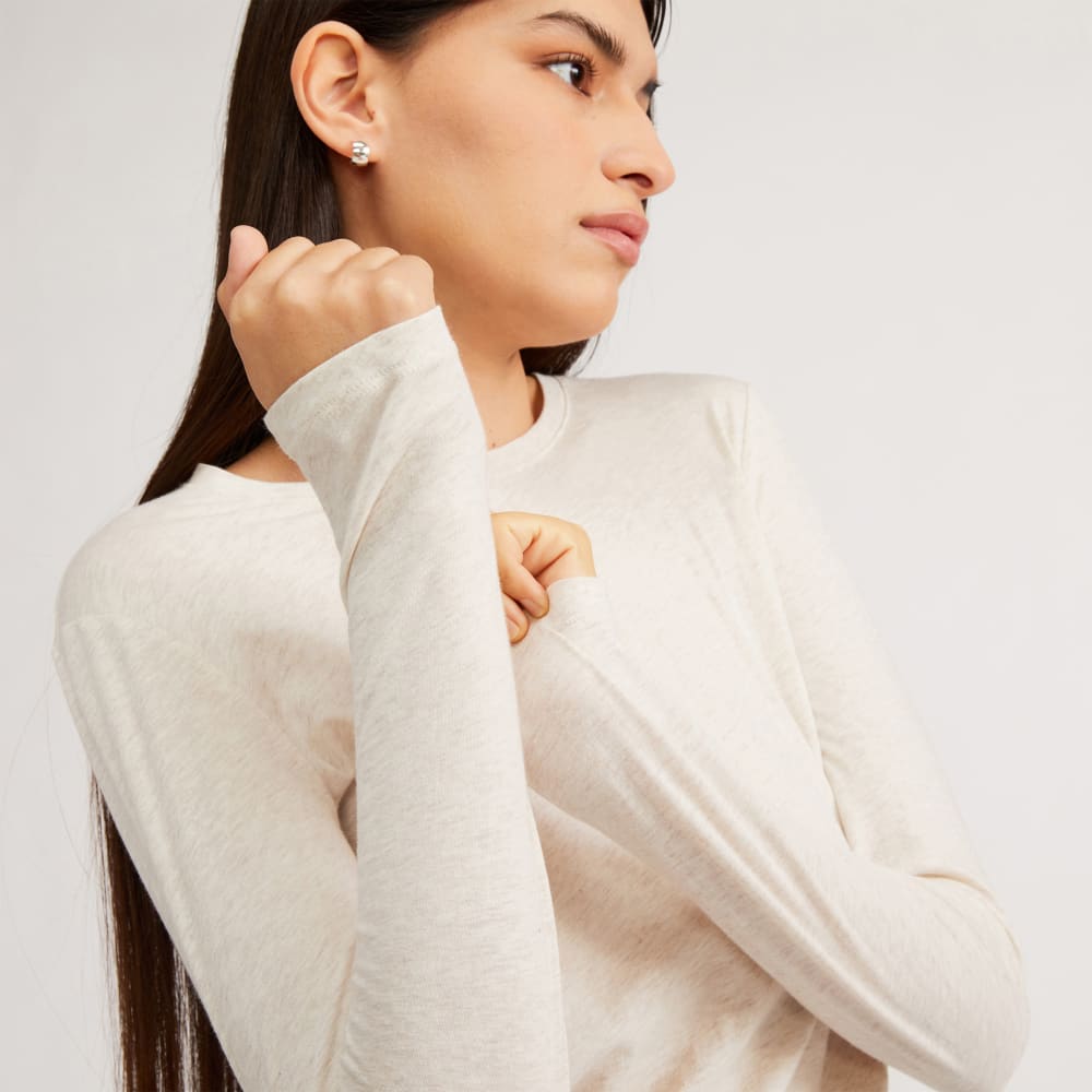 The Organic Cotton Long-Sleeve Crew | Oatmeal
