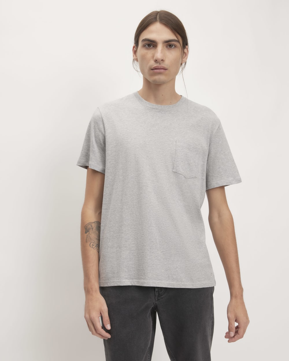 The Organic Cotton Pocket Tee |  Heathered Grey