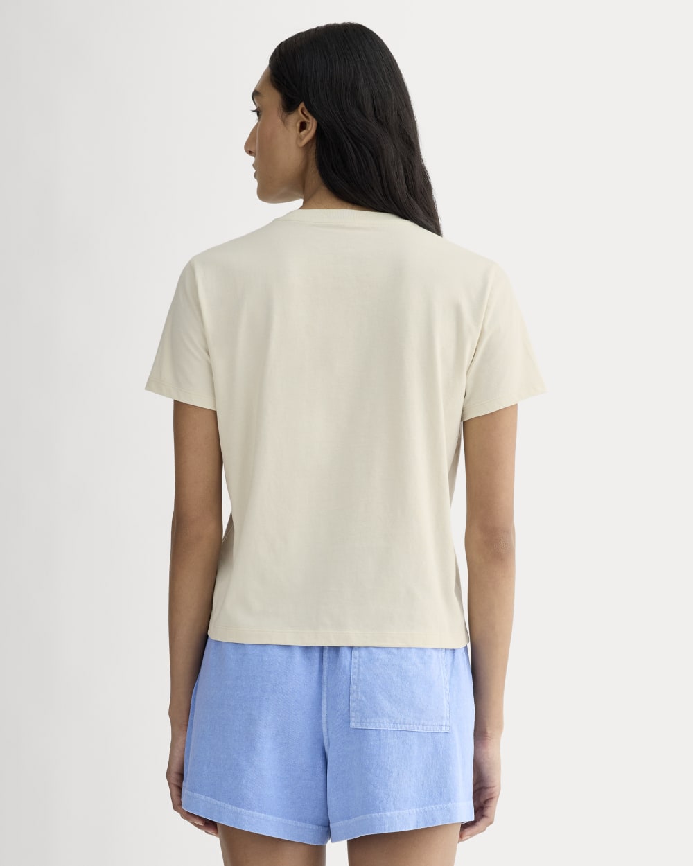 The Everlane x Parks Project Box-Cut Tee | Natural / Granada Sky Blue