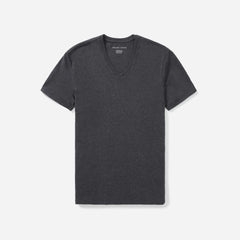 The Organic Cotton V-Neck Tee | Heather Charcoal