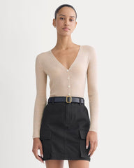 The Cardigan in Ultrasoft Merino | Pale Blush