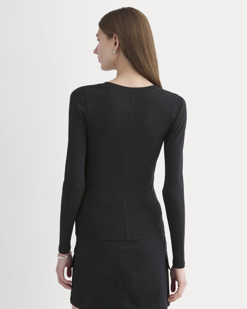 The Luxe Rib Henley | Black