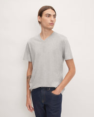 The Organic Cotton V-Neck Tee |  Heathered Grey