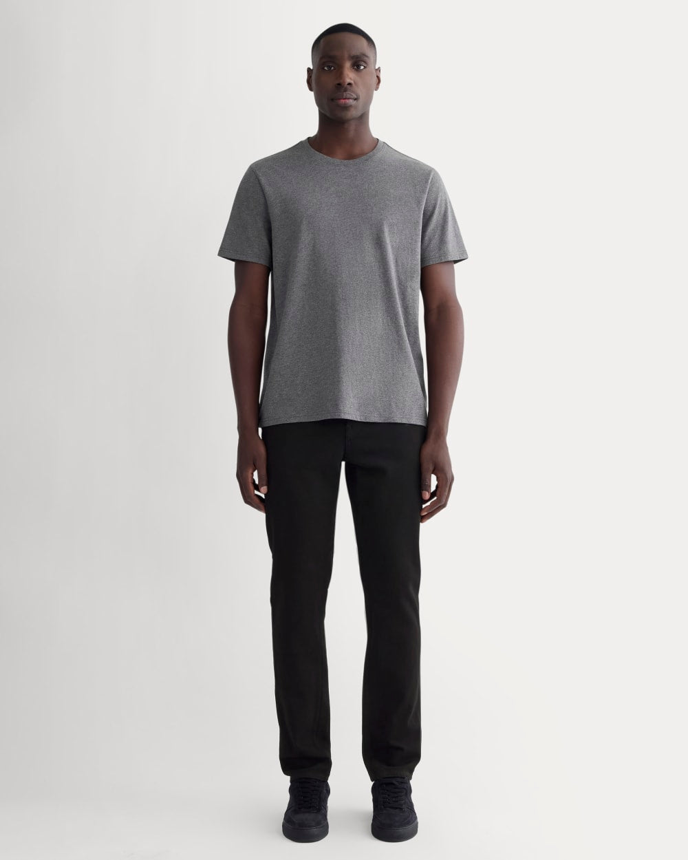 The Essential Organic Crew | Heathered Charcoal