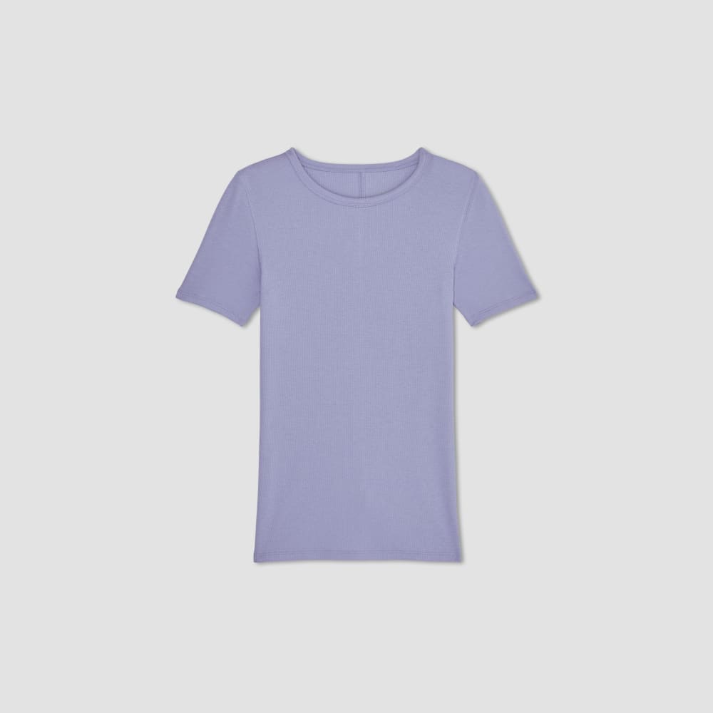 The Pima Micro-Rib Crew Tee | Cornflower Blue