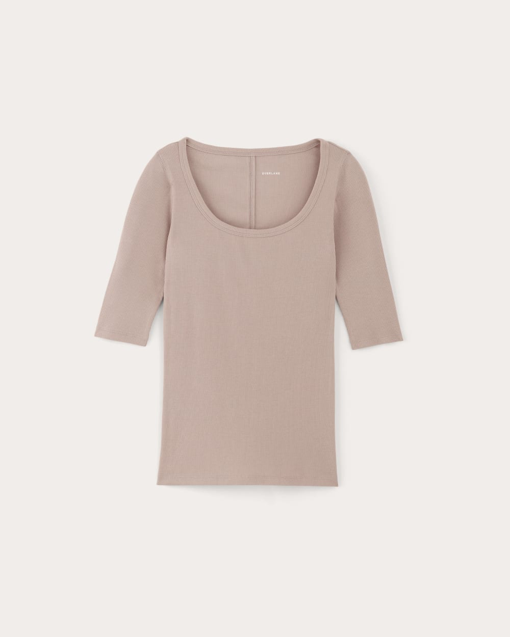 The Luxe Rib Scoop-Neck Tee | Dusty Rose