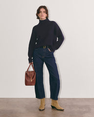 The Fisherman Turtleneck in Wool Cashmere | Navy