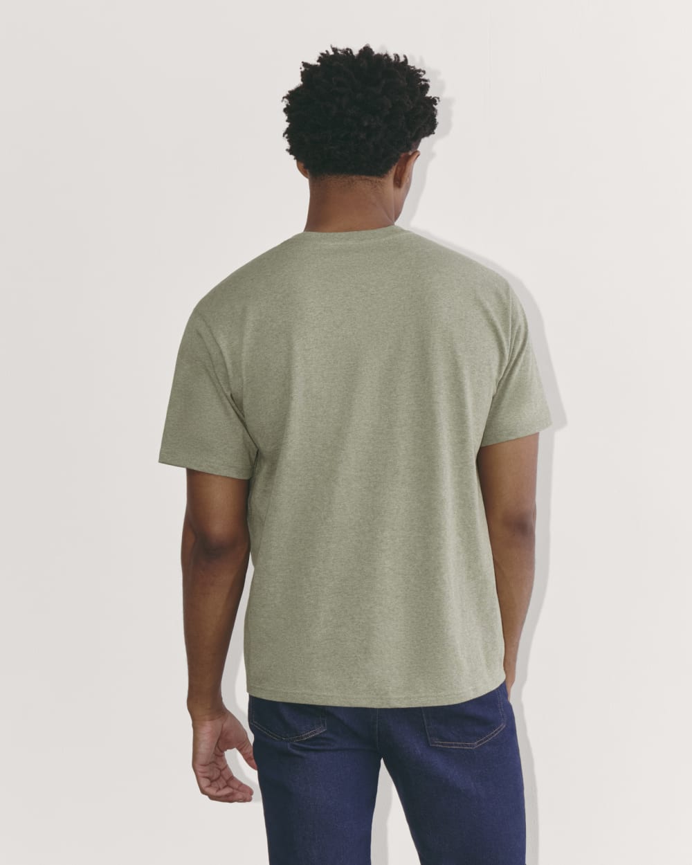 The Premium-Weight Relaxed Crew | Uniform | Heather Sage Green