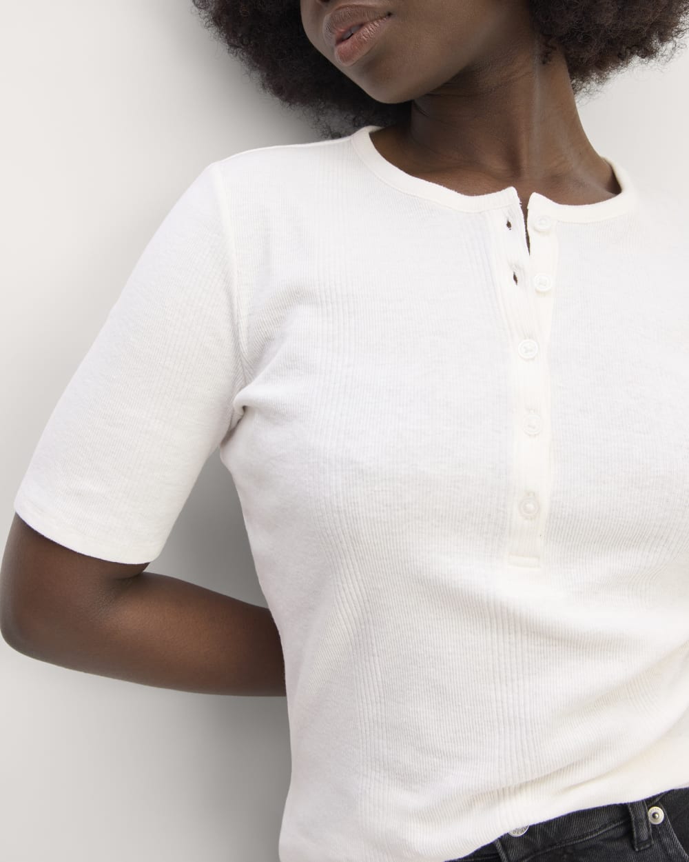 The Vintage Rib Henley | Bone