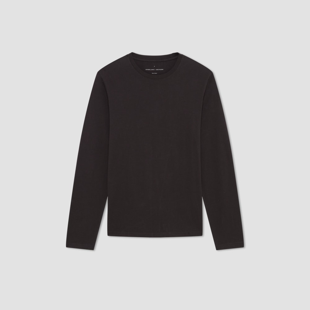 The Essential Organic Long-Sleeve Tee | Vintage Black