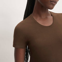 The Supima® Form Crew Neck Tee | Cocoa