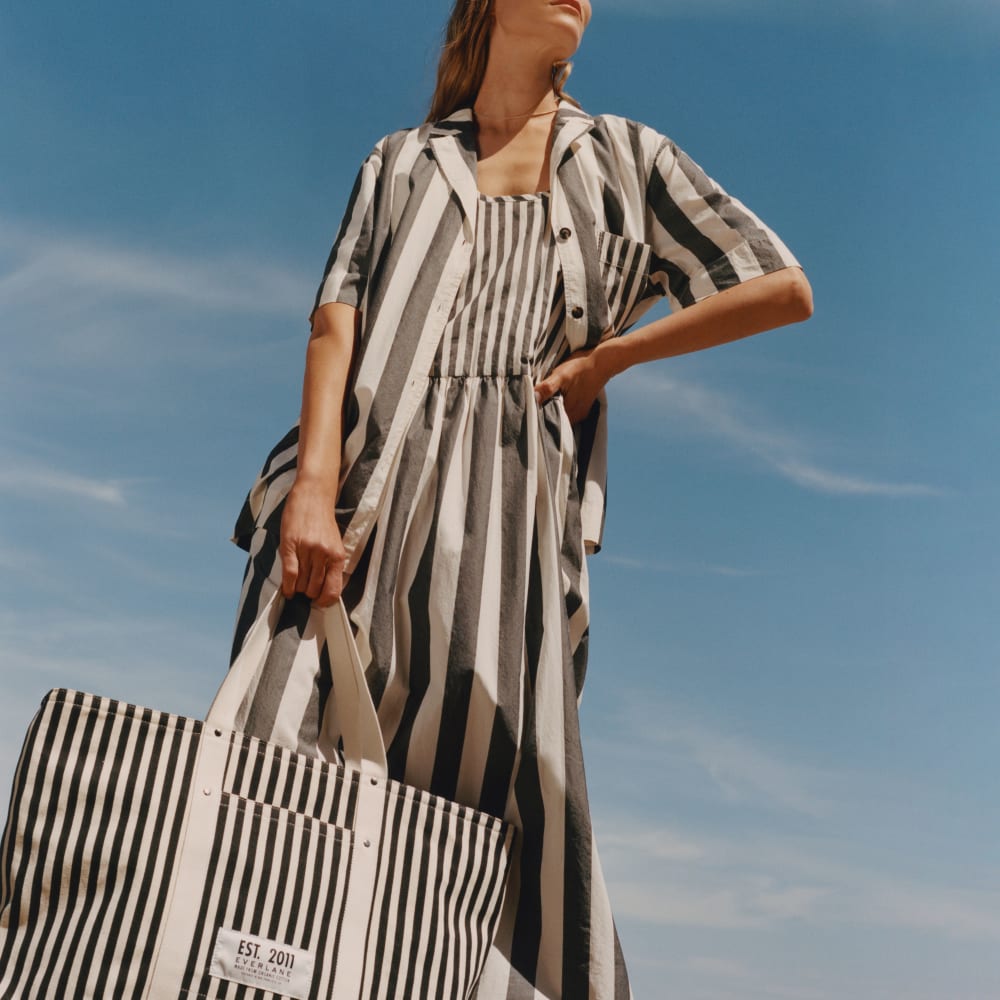 The Organic Canvas Weekender | Black / Bone