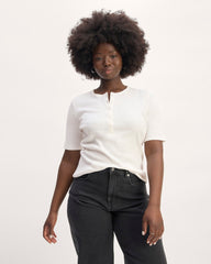 The Vintage Rib Henley | Bone
