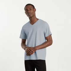 The Organic Cotton V-Neck Tee | Sky
