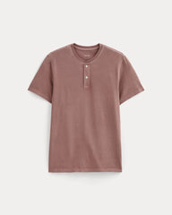 The Essential Organic Garment-Dyed Henley | Brown Garment Dye