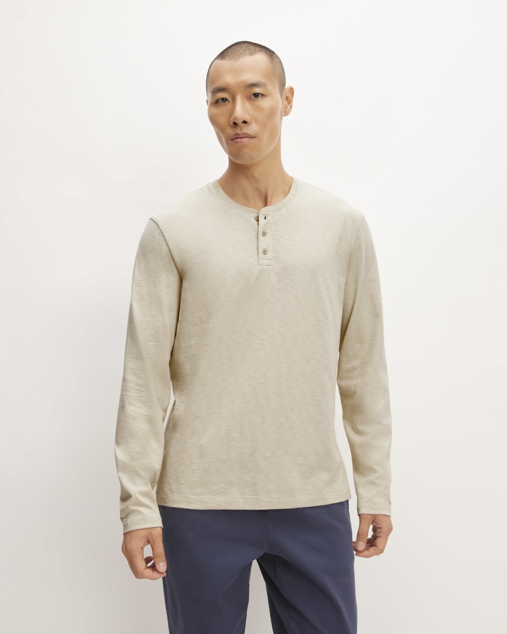 The Slub Long-Sleeve Henley | Pelican