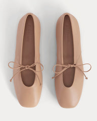 Leather Keyhole Flat | Blush Tan