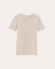 The Luxe Rib Crew | Heathered Oat