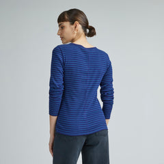 The Pima Micro-Rib Long-Sleeve Crew | Ocean Cavern / Horizon Blue