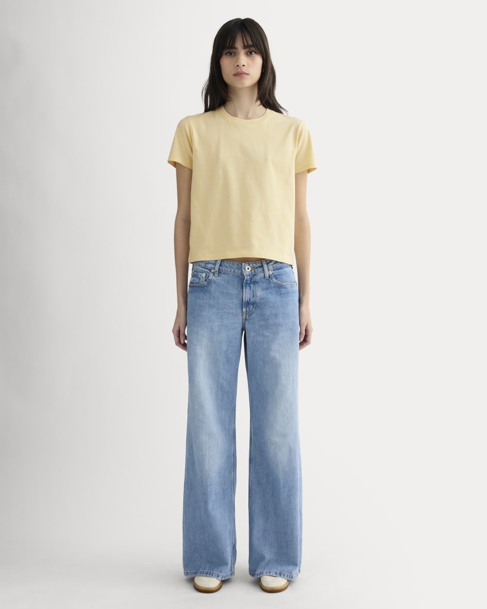 The Box-Cut Tee in Essential Cotton | Banana Crepe | No Pocket