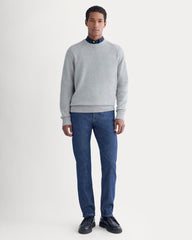 Midweight Cashmere Crew |  Heathered Grey